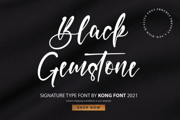 Black Gemstone Font for Web Design