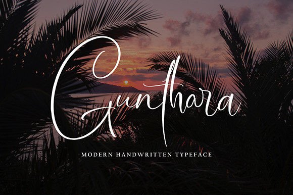 Gunthara: A Fresh Script Font for Bold Campaigns