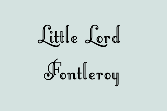Little Lord Fontleroy Font Review