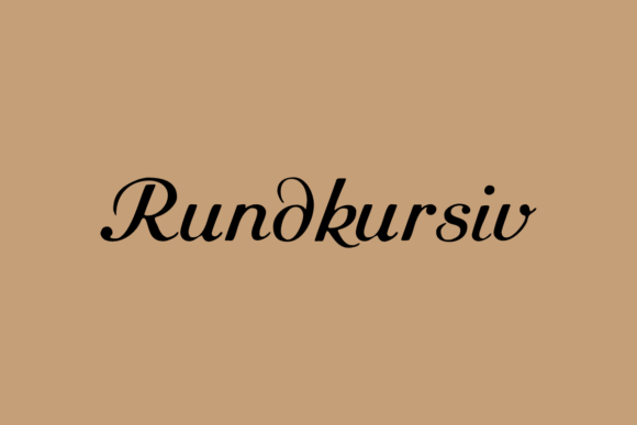 Rundkursiv Font for Creative Projects