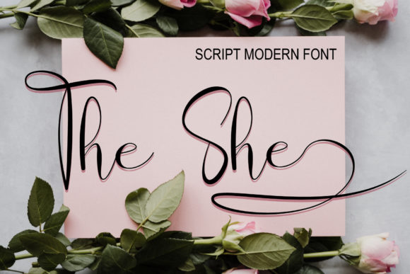 The She Font: Elegant Script for Digital Marketing