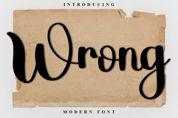 Wrong: A Fresh Script Font for Modern Branding